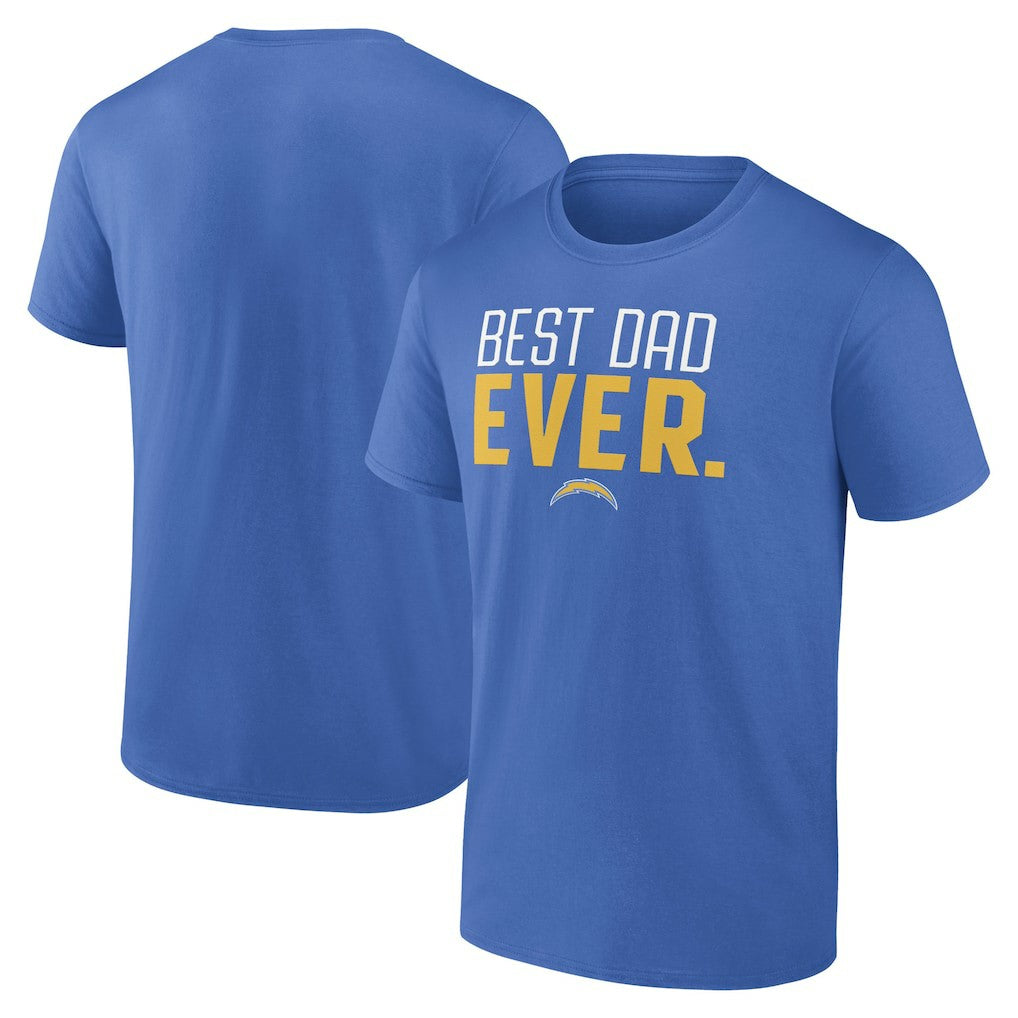 Los Angeles Chargers Best Dad Ever Team T-Shirt - Powder Blue T-shirts