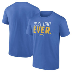 Los Angeles Chargers Best Dad Ever Team T-Shirt - Powder Blue T-shirts