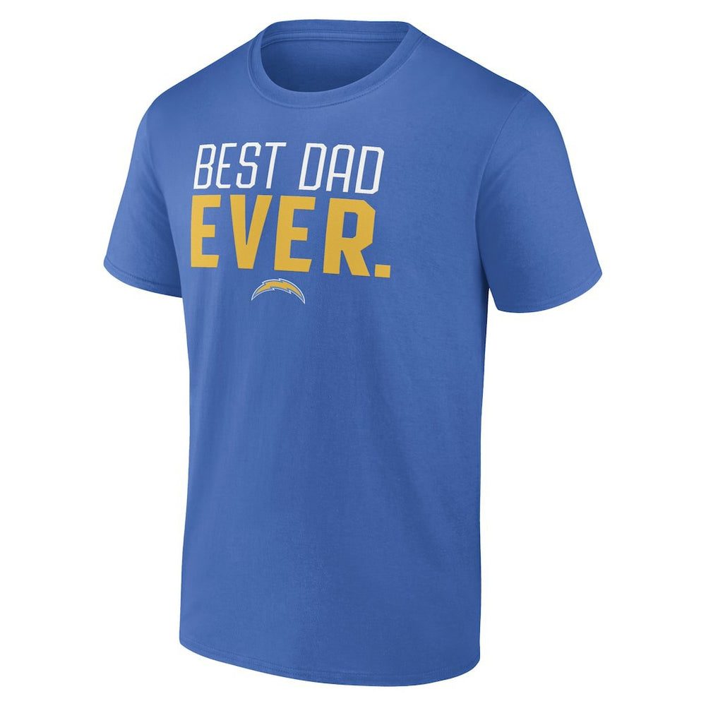 Los Angeles Chargers Best Dad Ever Team T-Shirt - Powder Blue T-shirts