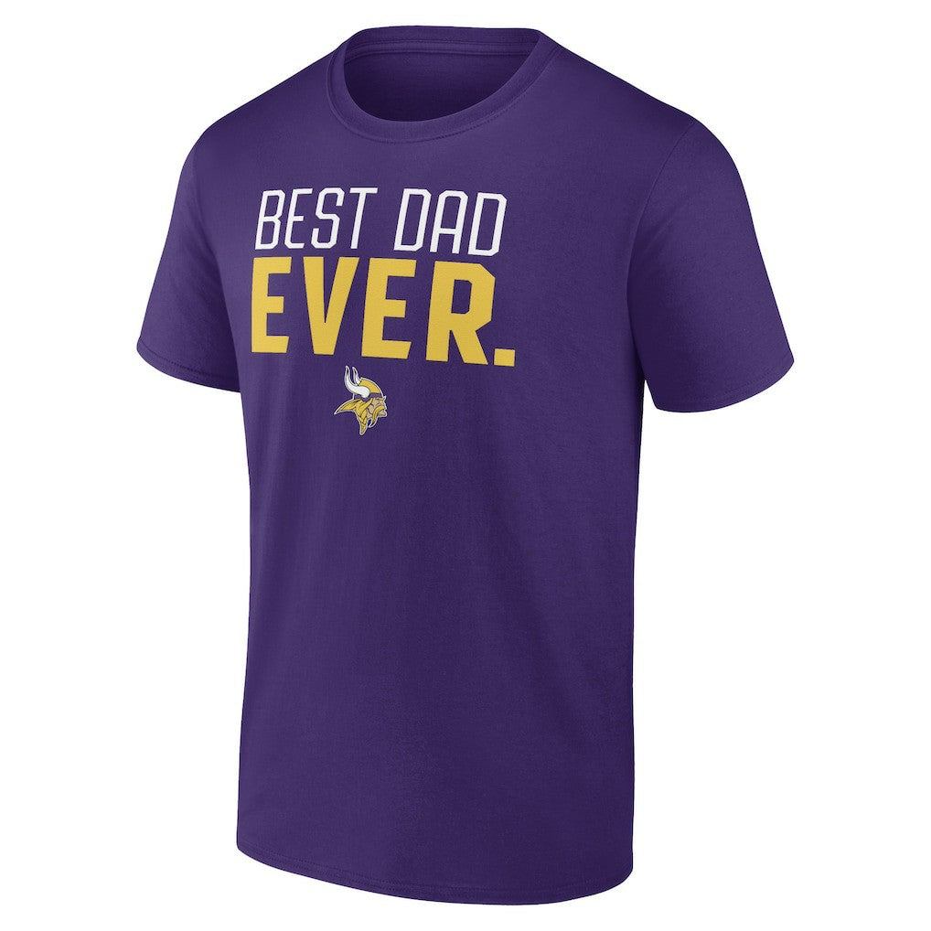 Minnesota Vikings Best Dad Ever Team T-Shirt - Purple T-shirts