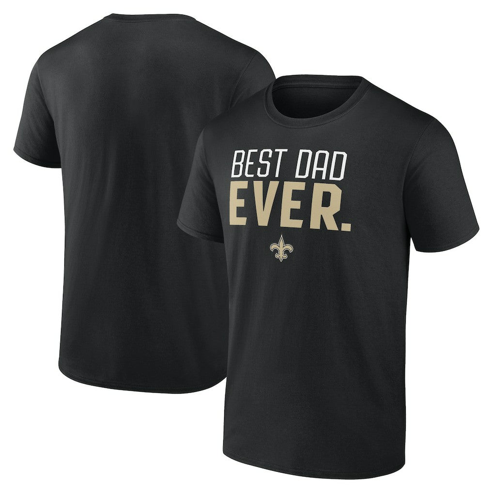 New Orleans Saints Best Dad Ever Team T-Shirt - Black T-shirts