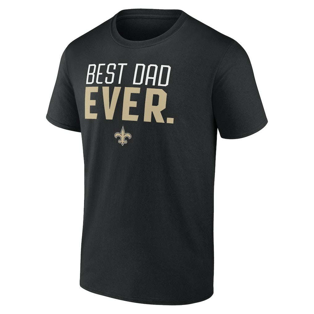 New Orleans Saints Best Dad Ever Team T-Shirt - Black T-shirts