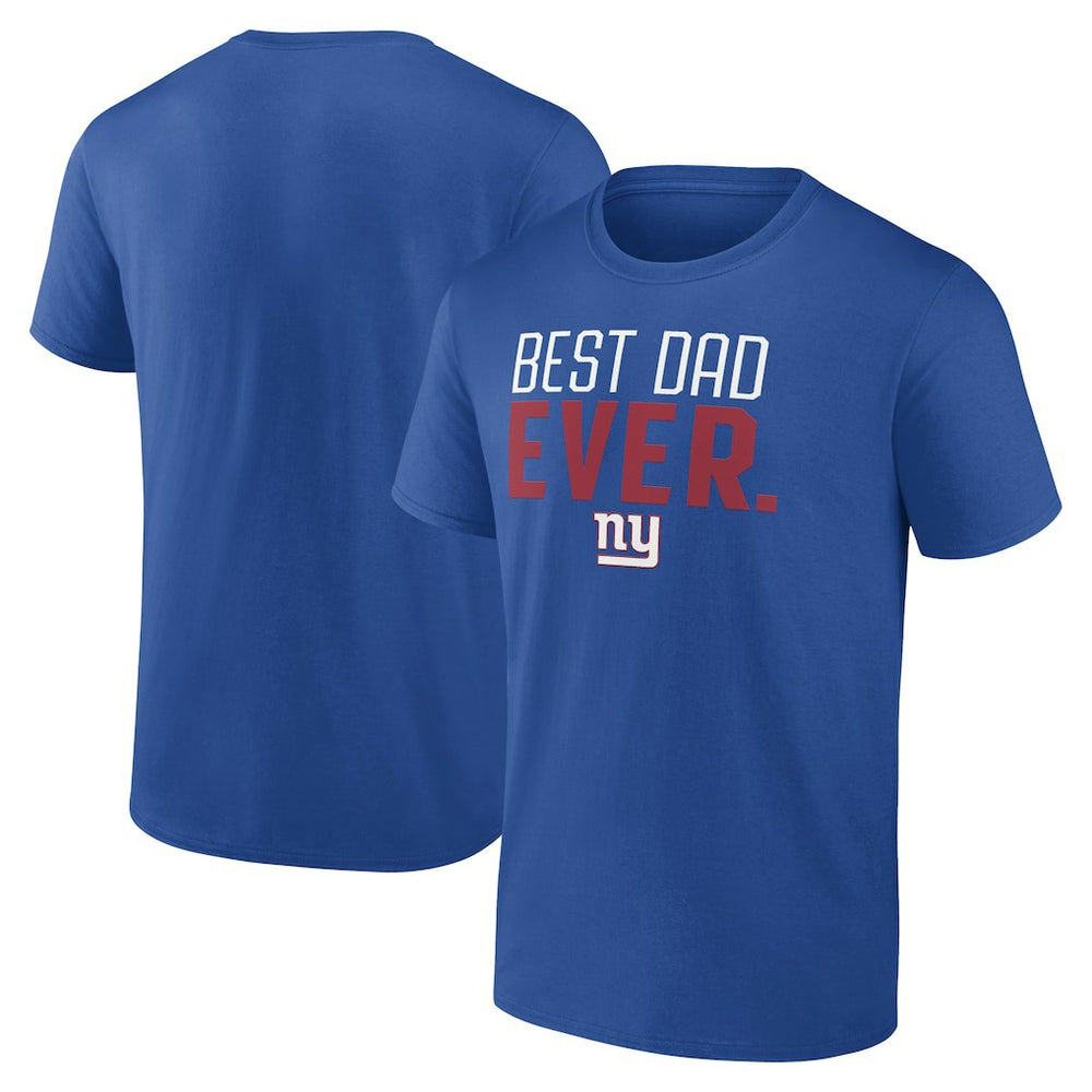 New York Giants Best Dad Ever Team T-Shirt - Royal T-shirts