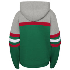 Milwaukee Bucks Youth Hardwood Classics Head Coach Pullover Hoodie Green/Heather Gray - Mitchell & Ness