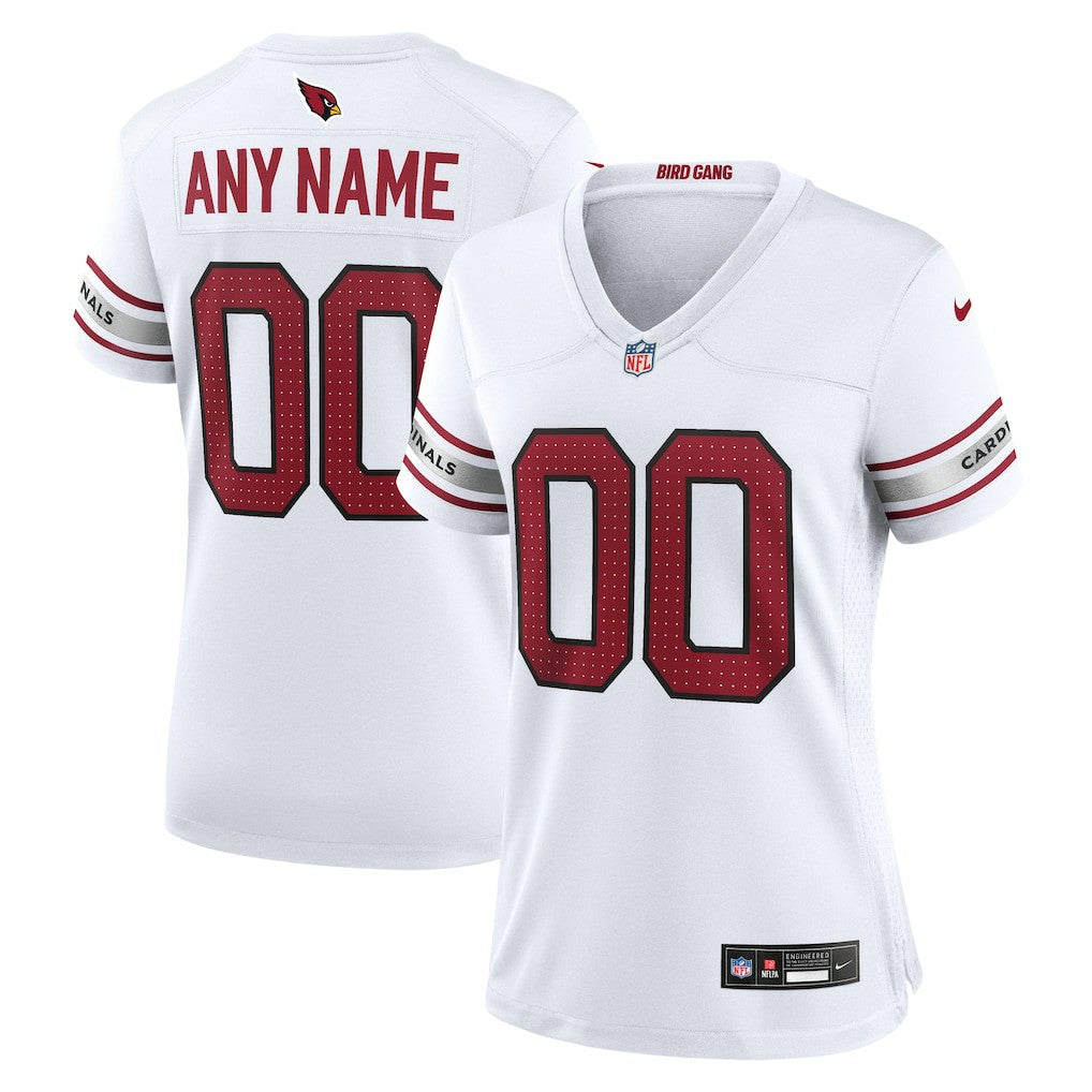 Arizona Cardinals Women's Custom Game Jersey - White Jerseys