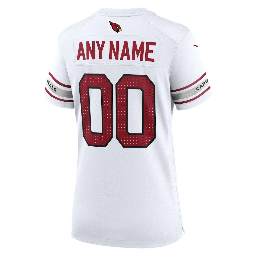 Arizona Cardinals Women's Custom Game Jersey - White Jerseys