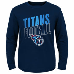 Tennessee Titans Youth Showtime Long Sleeve T-Shirt - Navy T-shirts