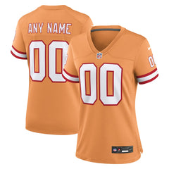 Tampa Bay Buccaneers Women's Custom Throwback Game Jersey - Orange Jerseys
