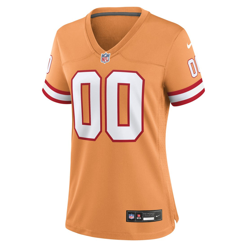 Tampa Bay Buccaneers Women's Custom Throwback Game Jersey - Orange Jerseys