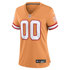 Tampa Bay Buccaneers Women's Custom Throwback Game Jersey - Orange Jerseys