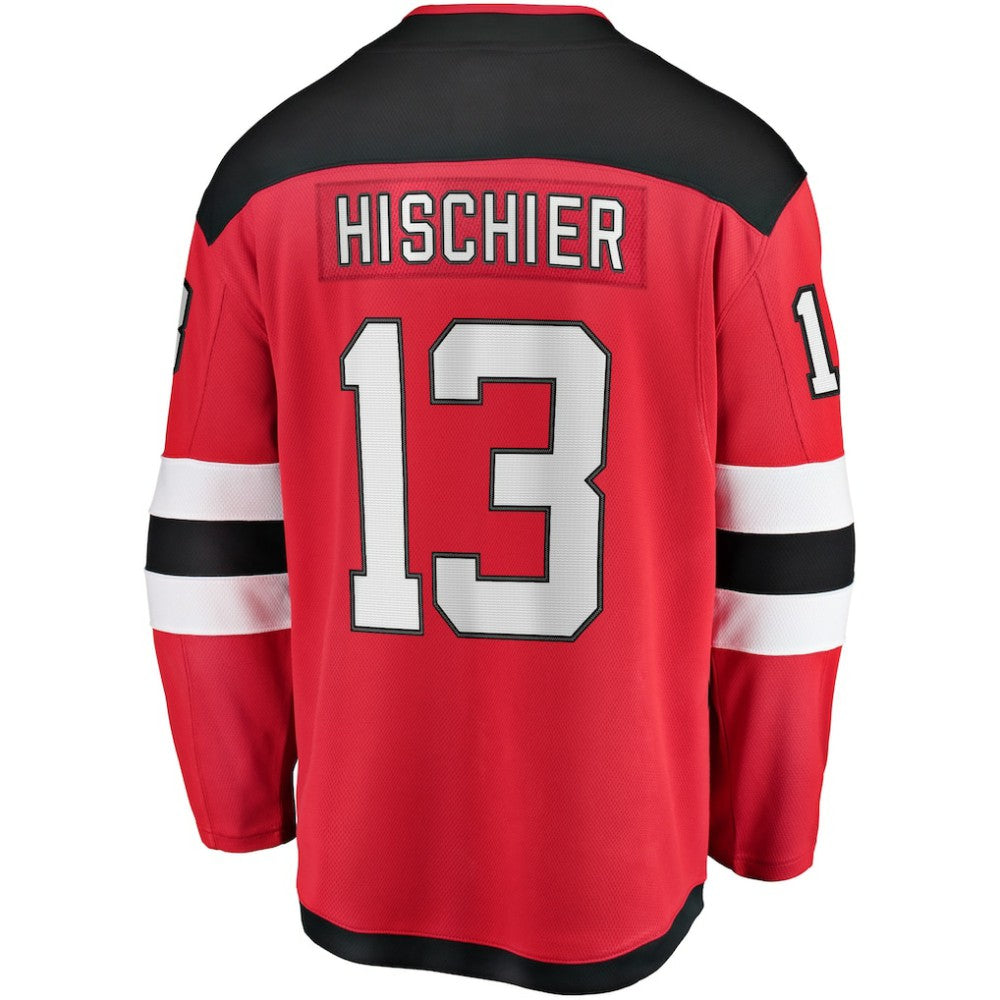 Nico Hischier New Jersey Devils Fanatics Captain Patch Home Breakaway Jersey - Red | US 5275447