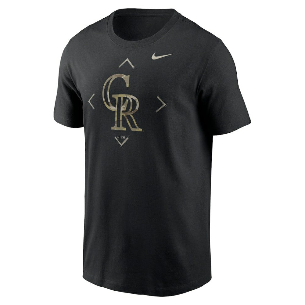 Colorado Rockies Nike Camo Logo T-Shirt - Black T-shirts