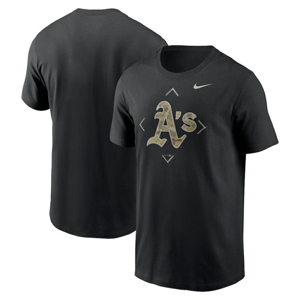 Athletics Nike Camo Logo T-Shirt - Black T-shirts