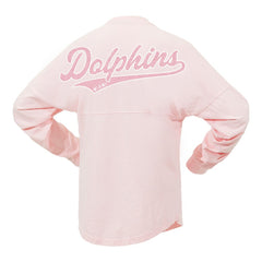 Miami Dolphins Women's Millennial Spirit Jersey T-Shirt - Pink T-shirts