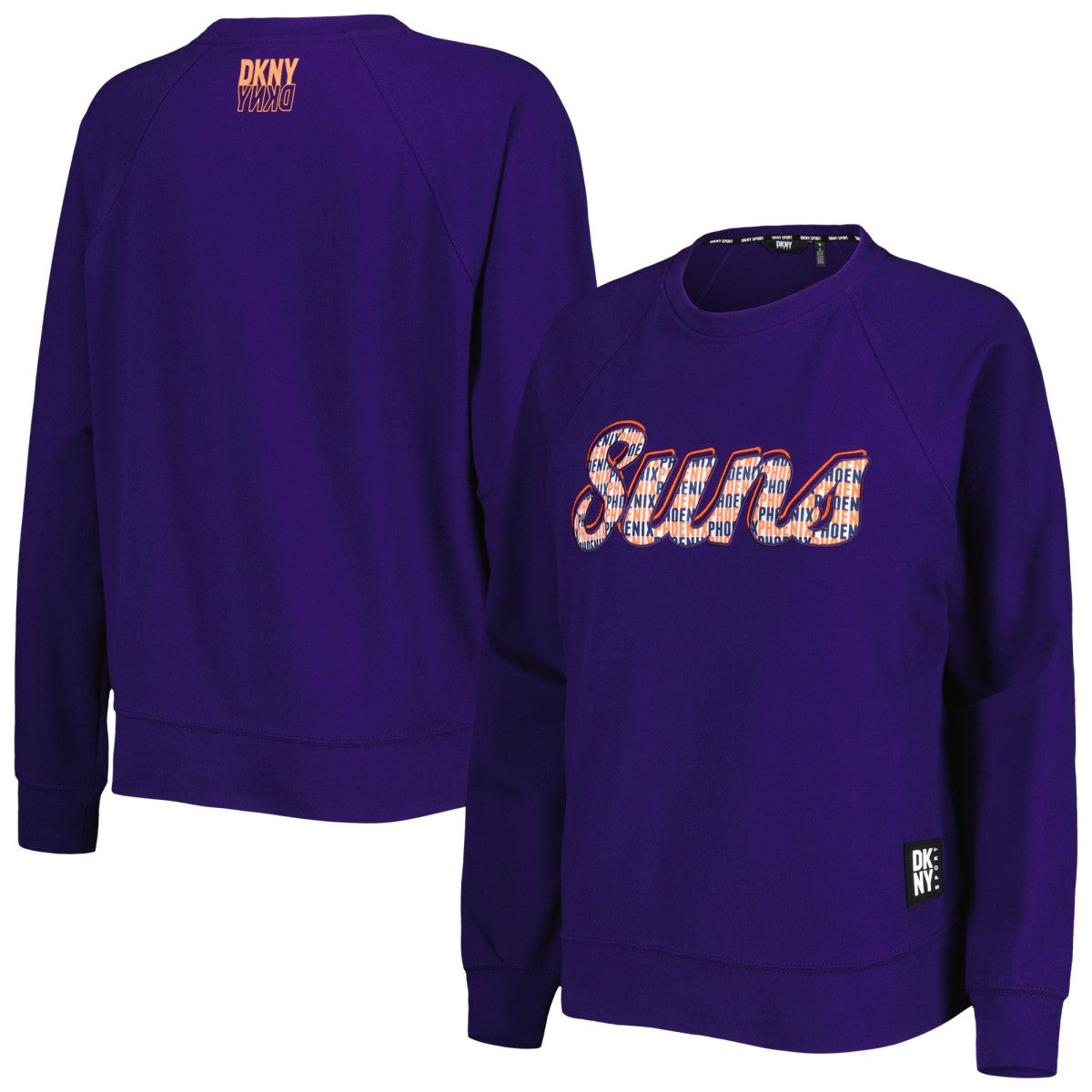 Phoenix Suns DKNY Sport Women's Regina Raglan Pullover Sweatshirt Purple
