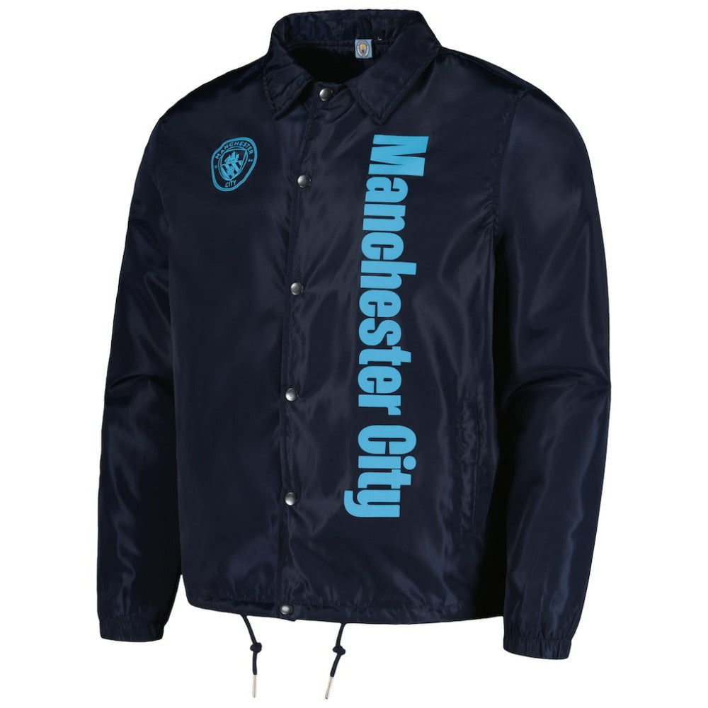Manchester City Coaches Full-Snap Jacket Navy