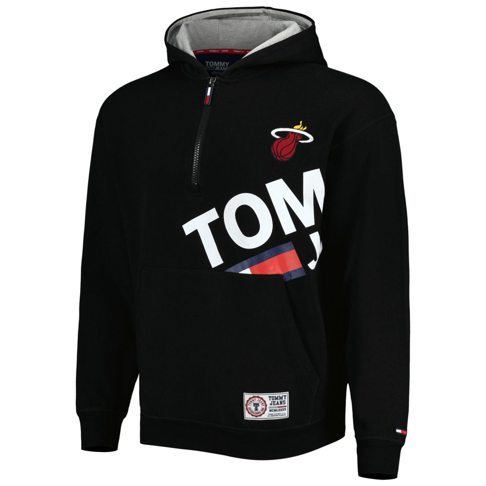 Miami Heat Tommy Jeans Bernard Half-Zip Hoodie Black