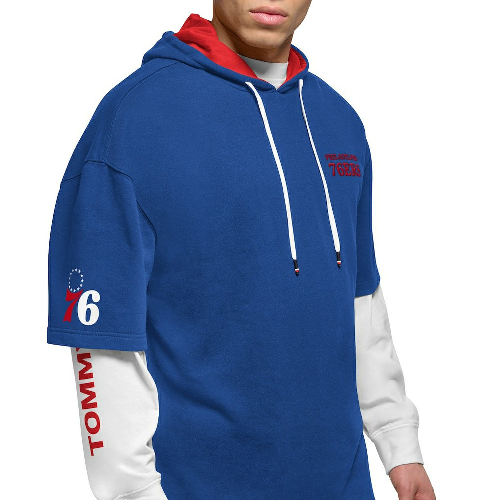 Philadelphia 76ers Tommy Jeans Matthew 2-In-1 T-Shirt & Hoodie Combo Set Royal/White outlet
