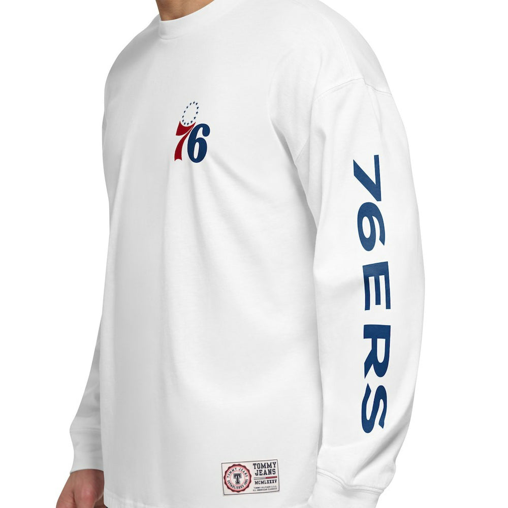 Philadelphia 76ers Tommy Jeans Matthew 2-In-1 T-Shirt & Hoodie Combo Set Royal/White outlet