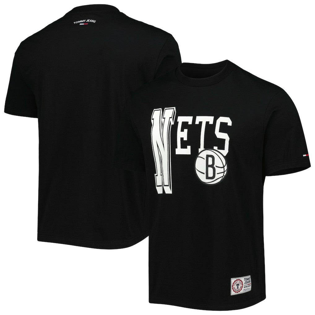 Brooklyn Nets Tommy Jeans Mel Varsity T-Shirt Black