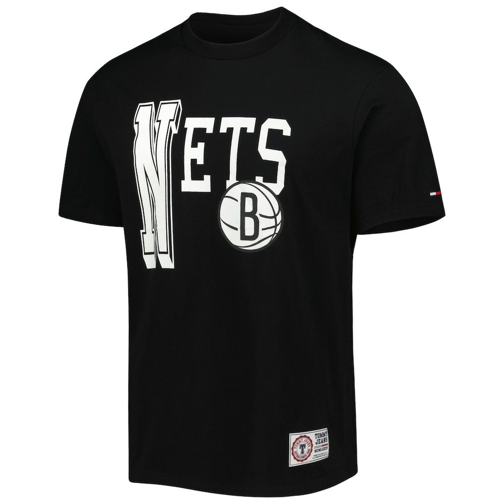 Brooklyn Nets Tommy Jeans Mel Varsity T-Shirt Black