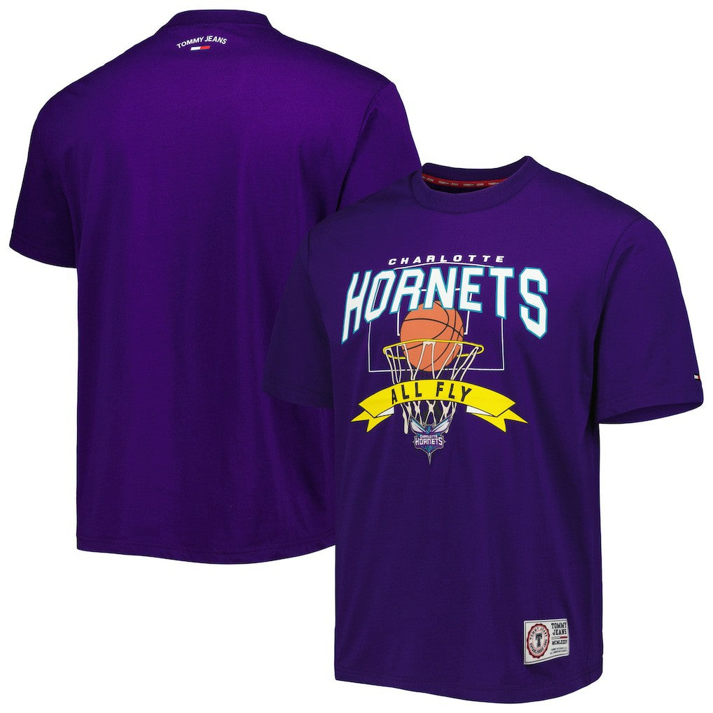 Charlotte Hornets Tommy Jeans Tim Backboard T-Shirt Purple outlet