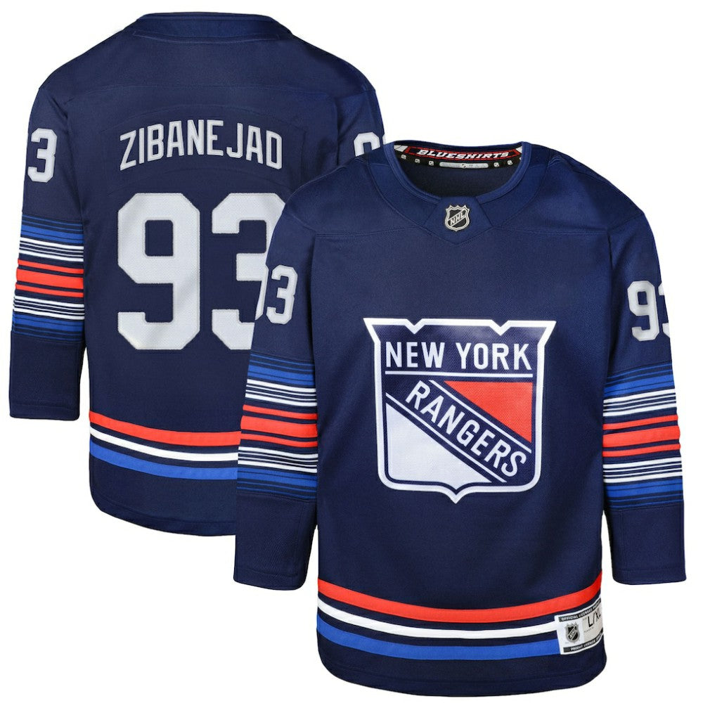 Mika Zibanejad New York Rangers Youth Alternate Premier Player Jersey - Navy | US 5280890