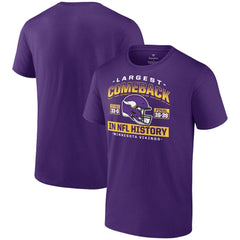 Minnesota Vikings Largest Comeback T-Shirt - Purple T-shirts