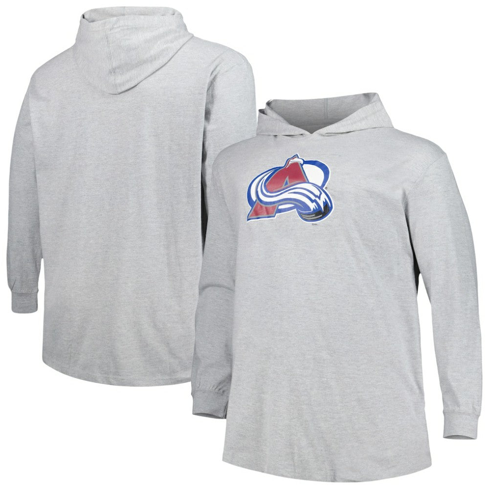 Colorado Avalanche Big & Tall Pullover Hoodie - Heather Gray | US 5281573