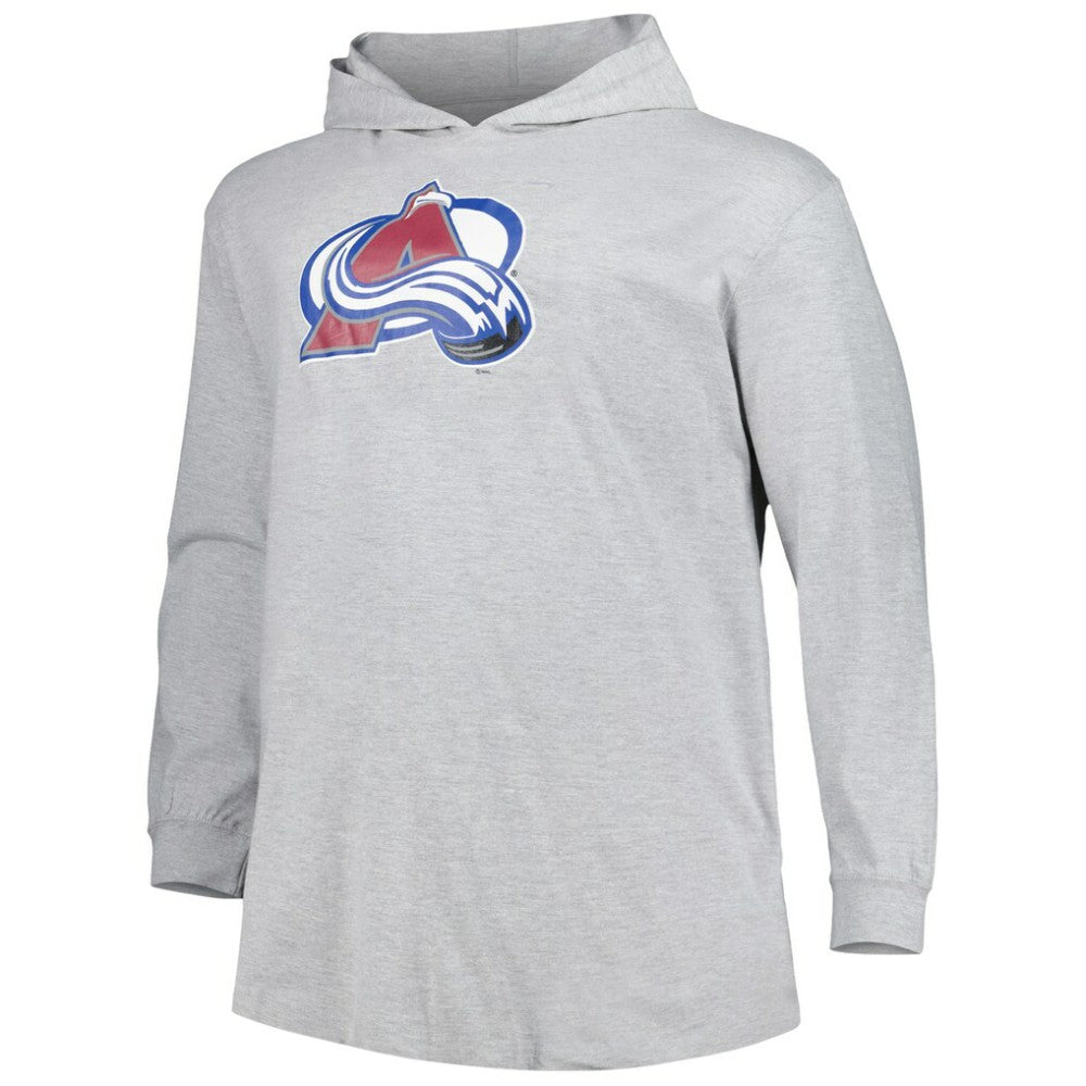 Colorado Avalanche Big & Tall Pullover Hoodie - Heather Gray | US 5281573