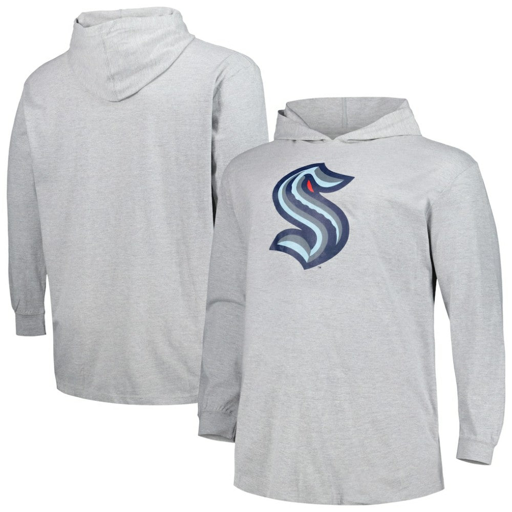 Seattle Kraken Big & Tall Pullover Hoodie - Heather Gray | US 5281576