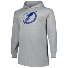 Tampa Bay Lightning Big & Tall Pullover Hoodie - Heather Gray | US 5281578
