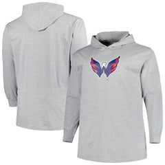 Washington Capitals Big & Tall Pullover Hoodie - Heather Gray | US 5281580