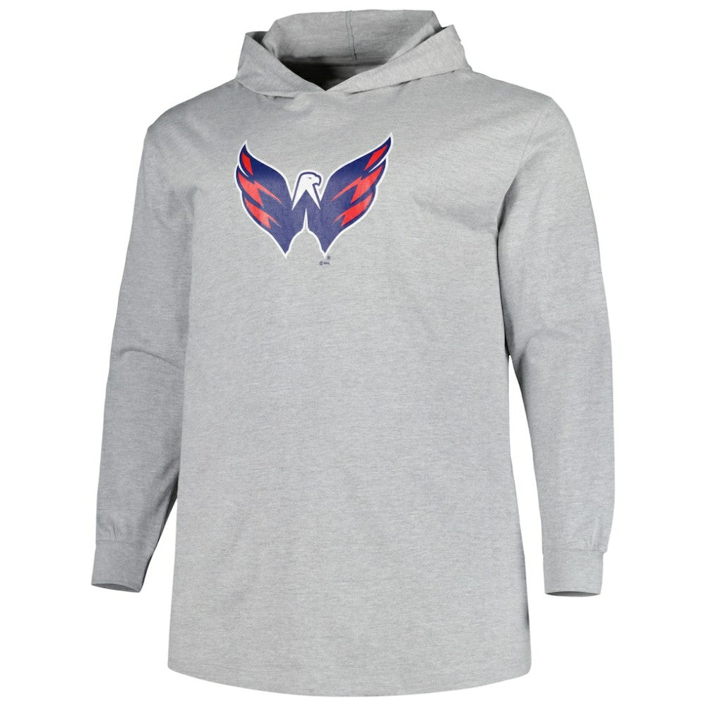 Washington Capitals Big & Tall Pullover Hoodie - Heather Gray | US 5281580