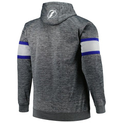 Tampa Bay Lightning Big & Tall Stripe Pullover Hoodie - Heather Charcoal | US 5281587