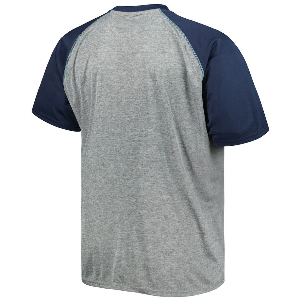 Seattle Kraken Big & Tall Logo Raglan T-Shirt - Heather Gray | US 5281596