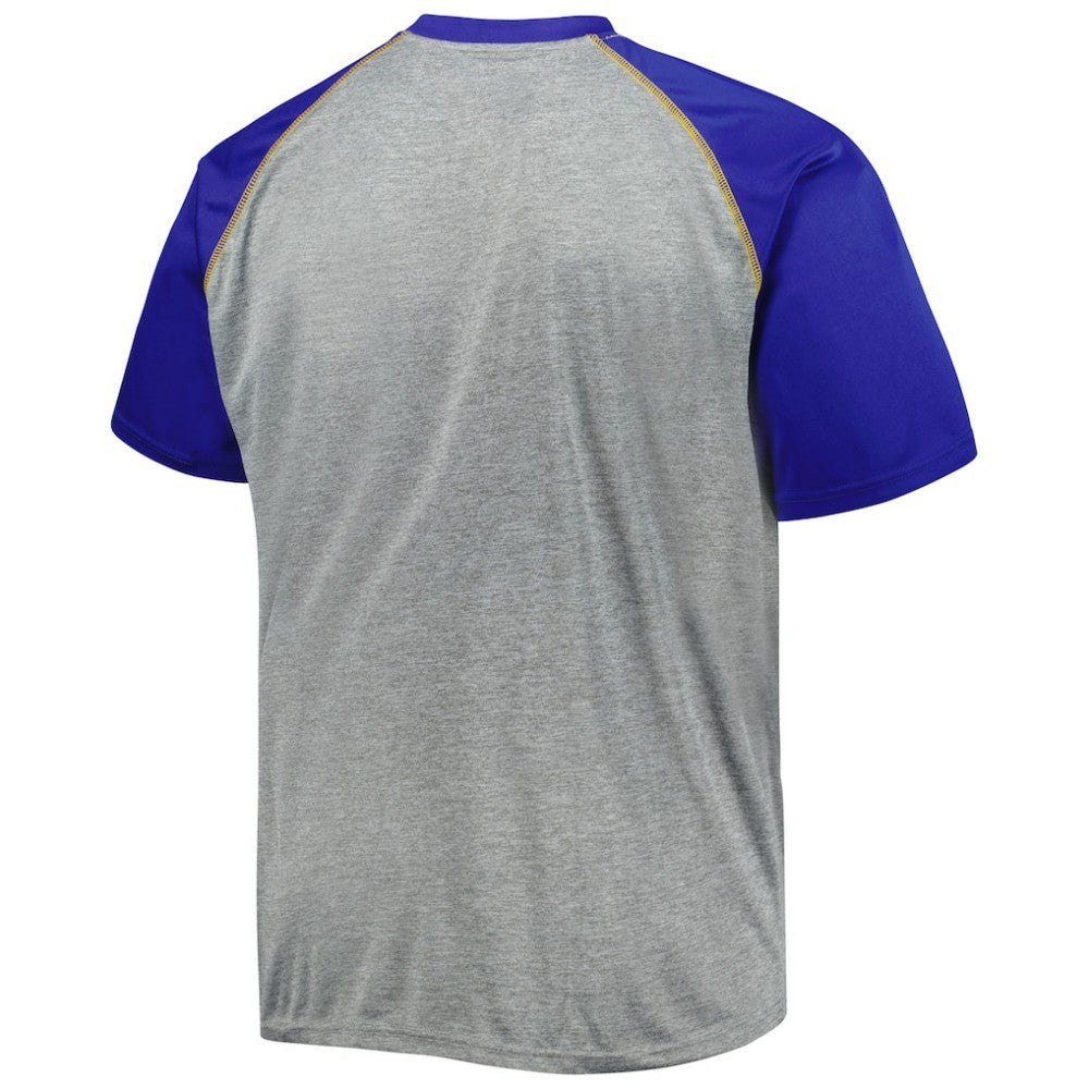 St. Louis Blues Big & Tall Logo Raglan T-Shirt - Heather Gray | US 5281597