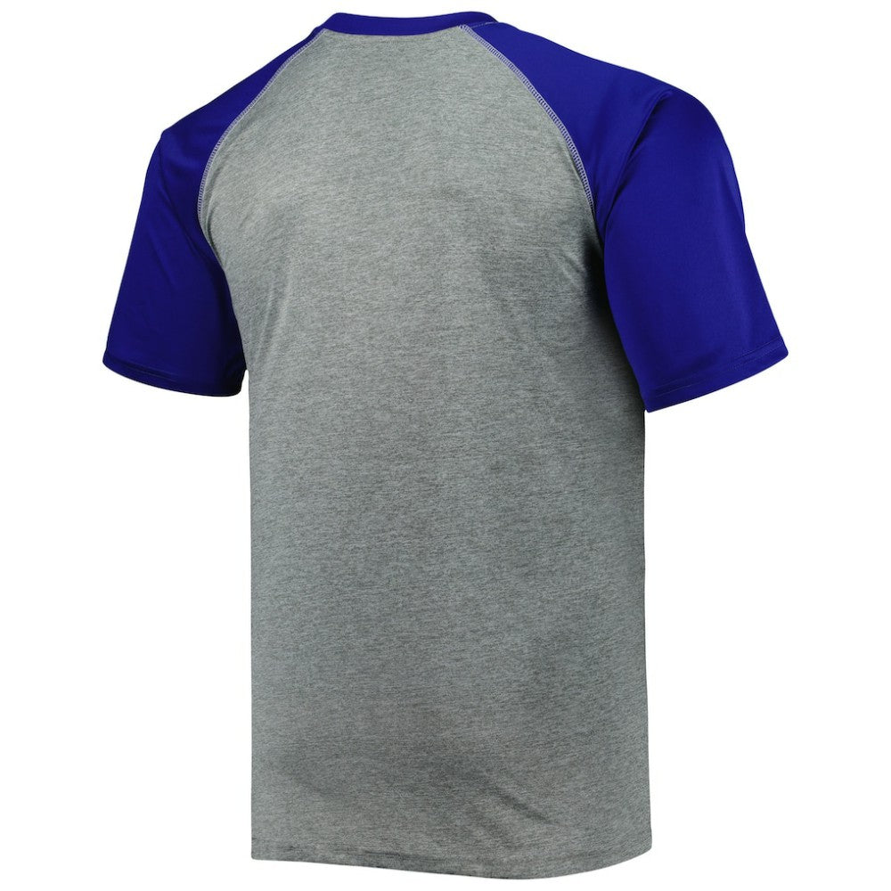 Tampa Bay Lightning Big & Tall Logo Raglan T-Shirt - Heather Gray | US 5281598