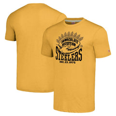 Franco Harris Pittsburgh Steelers Homage Immaculate Reception T-Shirt - Gold T-shirts