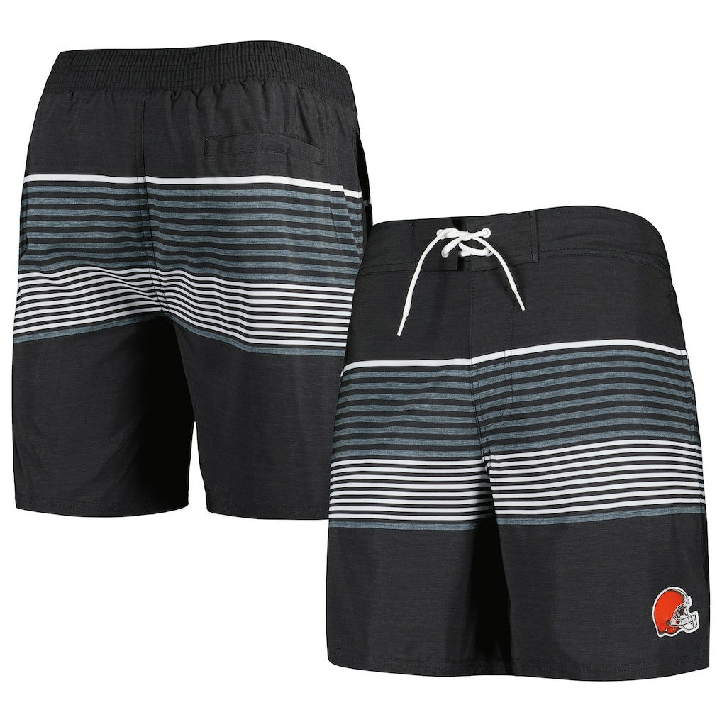 Cleveland Browns G-III Sports by Carl Banks Coastline Volley Swim Shorts - Black Shorts
