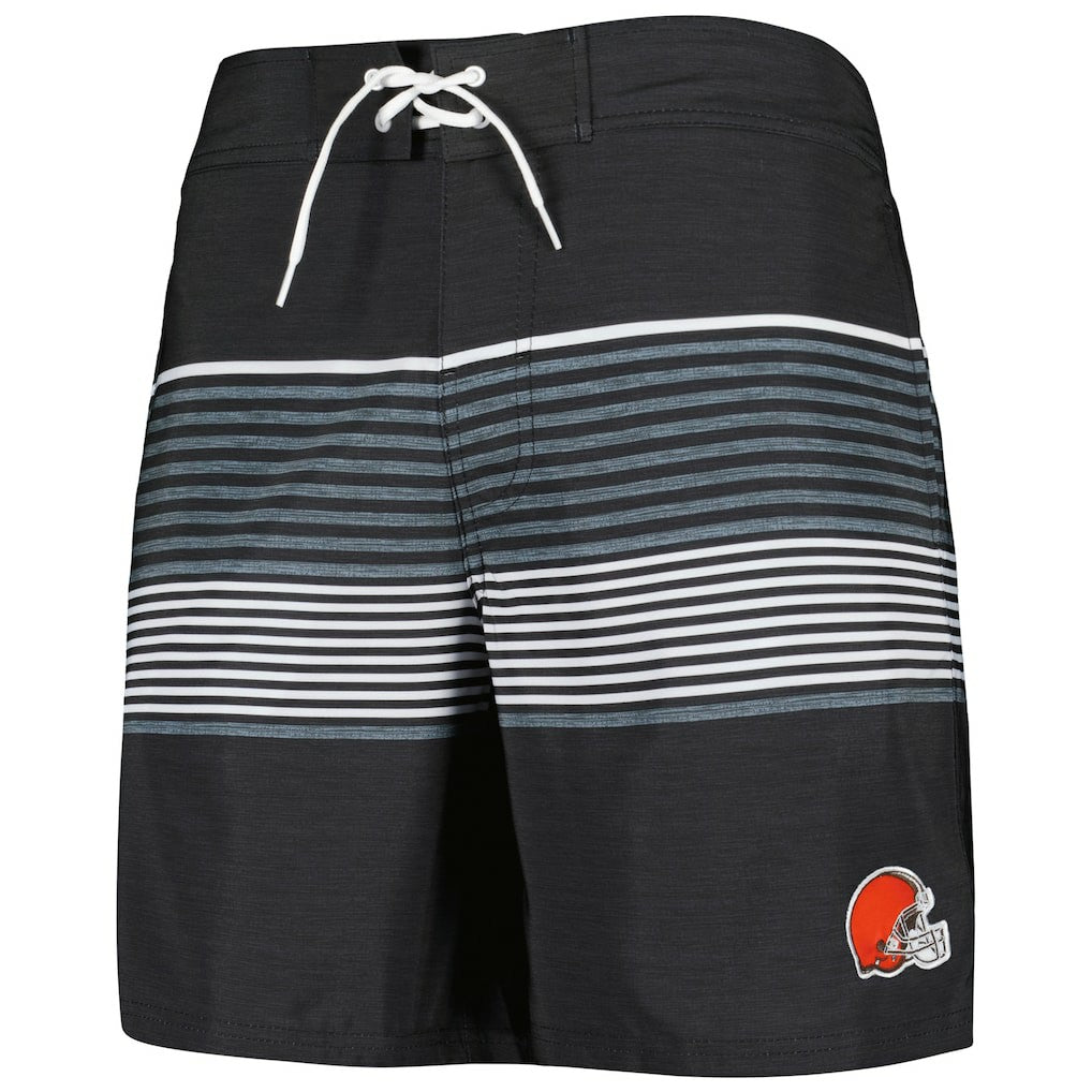 Cleveland Browns G-III Sports by Carl Banks Coastline Volley Swim Shorts - Black Shorts