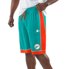 Miami Dolphins Starter Throwback Fan Favorite Shorts - Aqua Shorts