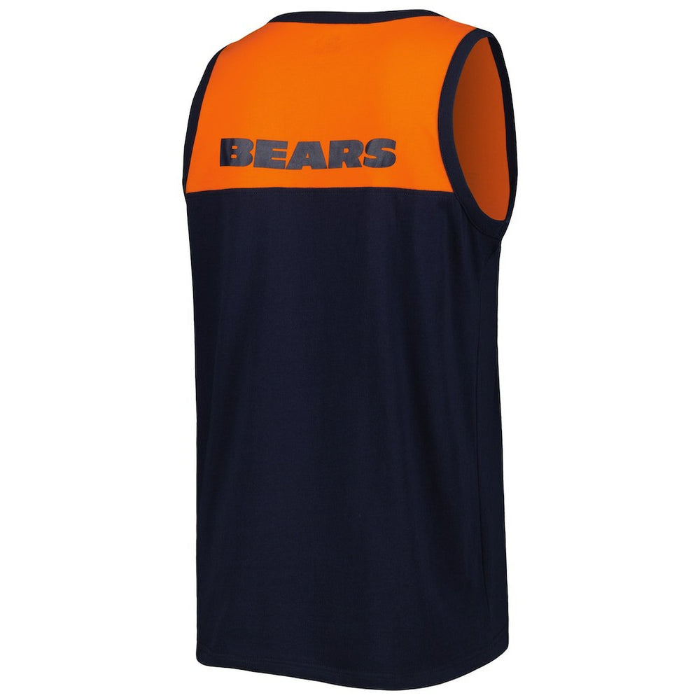 Chicago Bears Starter Logo Touchdown Fashion Tank Top - Navy/Orange Tops