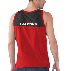 Atlanta Falcons Starter Logo Touchdown Fashion Tank Top - Red/Black Tops