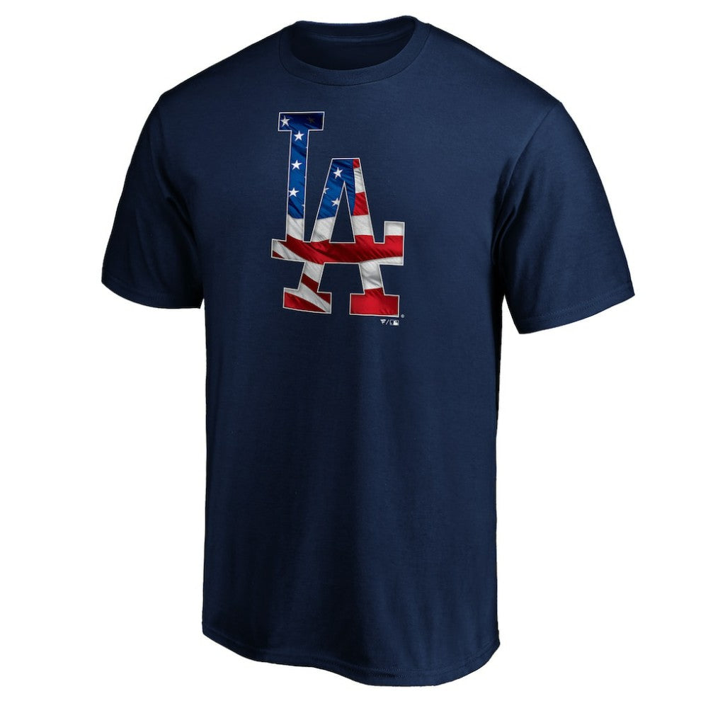 Los Angeles Dodgers Team Banner Wave T-Shirt - Navy T-shirts