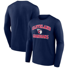 Cleveland Guardians Heart & Soul Long Sleeve T-Shirt - Navy T-shirts