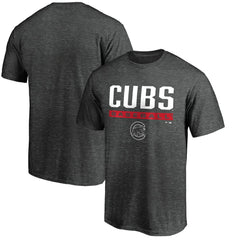 Chicago Cubs Team Win Stripe T-Shirt - Charcoal T-shirts