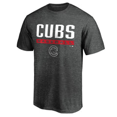 Chicago Cubs Team Win Stripe T-Shirt - Charcoal T-shirts