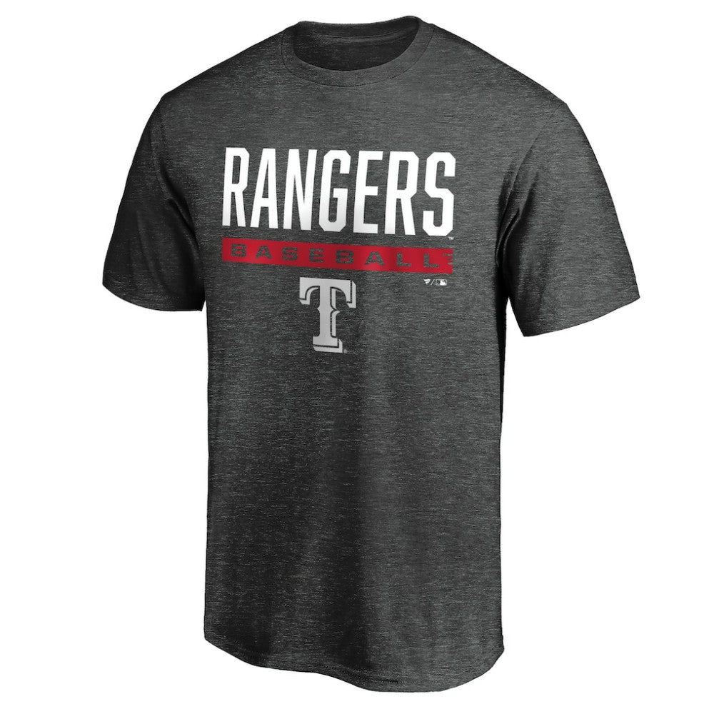 Texas Rangers Team Win Stripe T-Shirt - Charcoal T-shirts