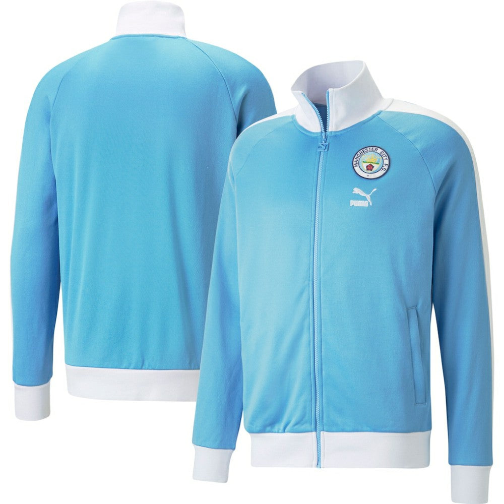 Manchester City ftblHeritage T7 Raglan Full-Zip Track Jacket Sky Blue - Puma sale